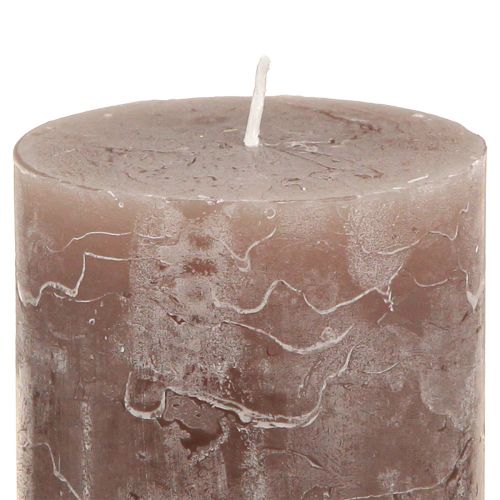 Prodotto Candele a colonna candele marroni 3 colori 70x100mm 12 pezzi
