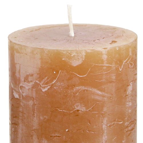 Prodotto Candele a colonna candele al caramello tinta unita 60x100mm 4 pz
