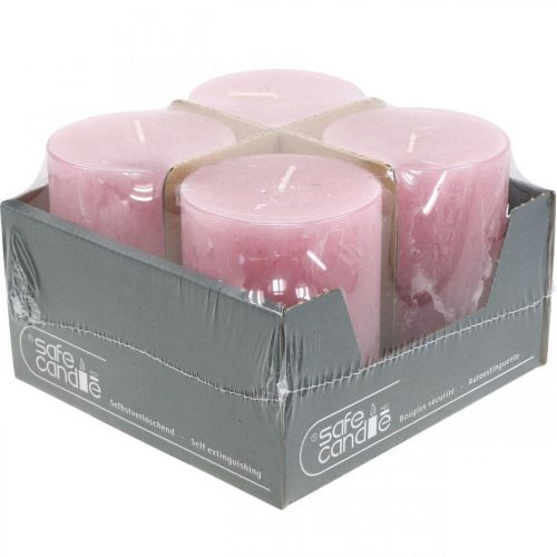 Prodotto Candele tinta unita candela rustica rosa antico 80×110 mm 4 pz