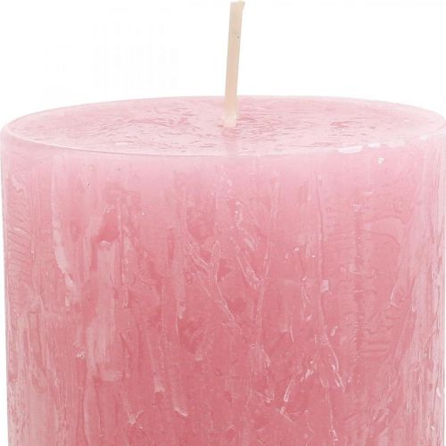 Prodotto Candele tinta unita Rosa antico Candela rustica 80×110mm 4pz