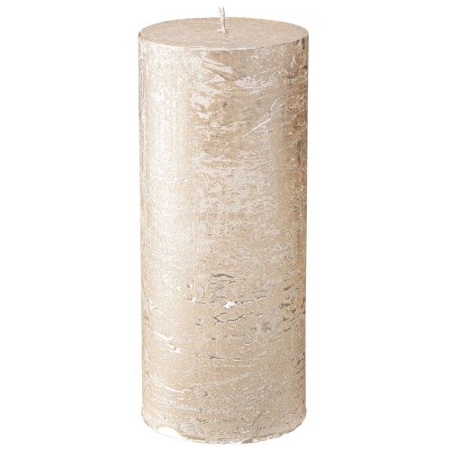Prodotto Candele a colonna tinta unita oro chiaro 85×200 mm 2 pz