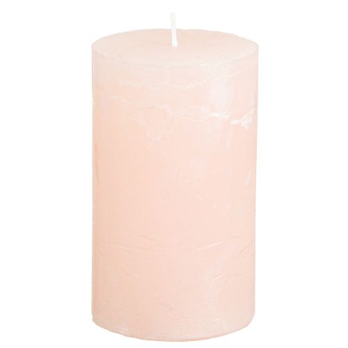 Floristik24 Candele a colonna Candele rosa chiaro colorate rosa 60×100mm 4 pezzi