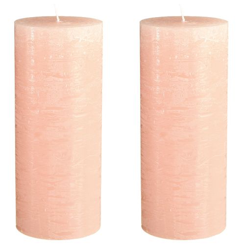 Prodotto Candele a colonna candele tinta unita rosa chiaro rosa 85×200mm 2pz