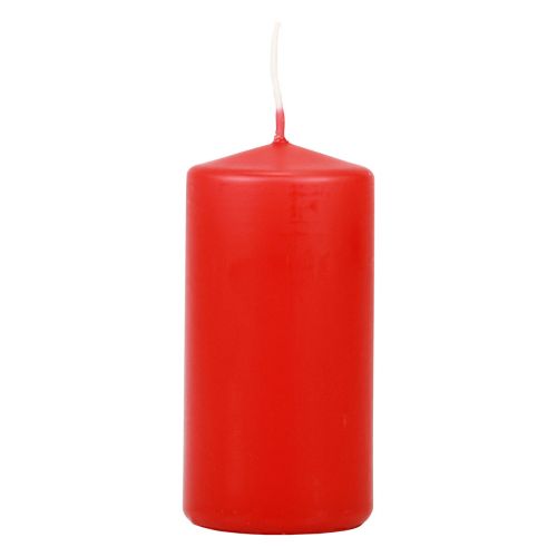 Candele a colonna rosse Candele dell&#39;Avvento candele rosse 100/50mm 24 pezzi