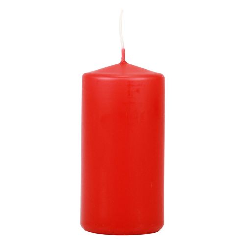 Floristik24 Candele a colonna rosse Candele dell'Avvento candele rosse 100/50mm 24 pz