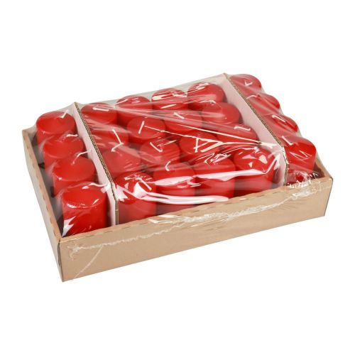 Floristik24 Candele a colonna rosse Candele dell'Avvento candele rosse 100/50mm 24 pz