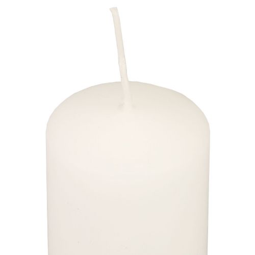 Floristik24 Candele a colonna bianche Candele dell&#39;Avvento candele piccole 70/50mm 24 pz