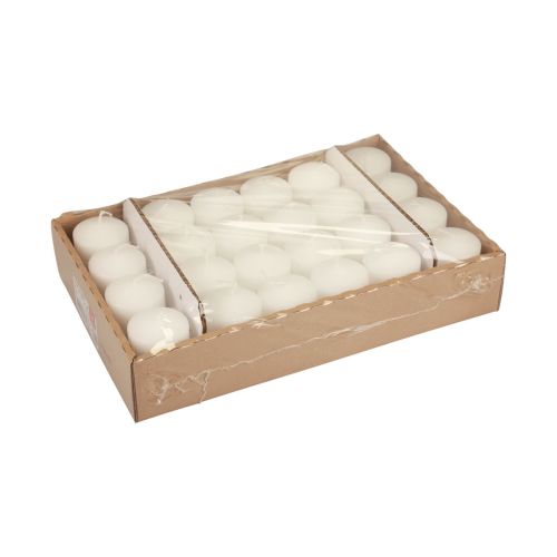 Floristik24 Candele a colonna bianche Candele dell&#39;Avvento candele piccole 70/50mm 24 pz