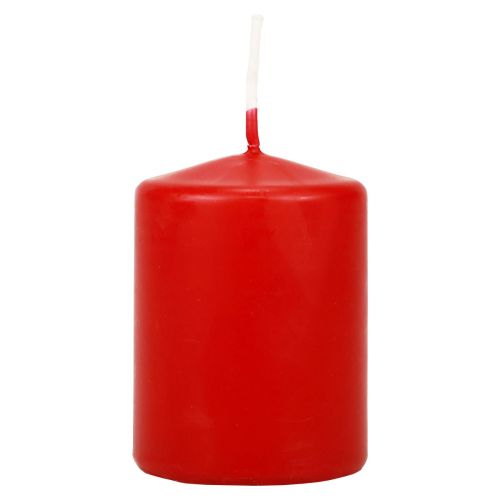 Floristik24 Candele a colonna rosse Candele dell&#39;Avvento candele rosse 70/50mm 24 pz