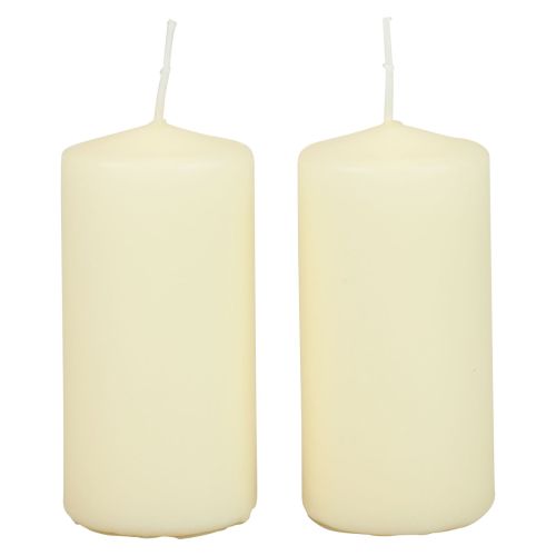 Floristik24 Candele a colonna H100 Ø50cm Candele color crema 12 pezzi