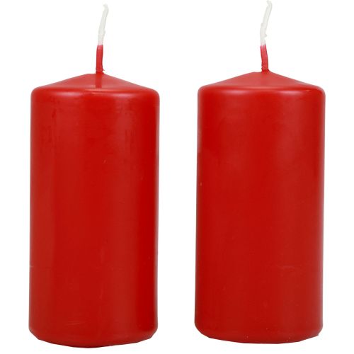 Floristik24 Candele a colonna H100 Ø50cm candele rosse 12 pezzi