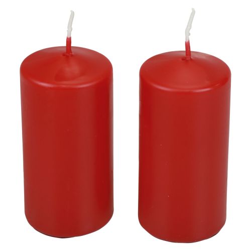 Floristik24 Candele a colonna H100 Ø50cm candele rosse 12 pezzi