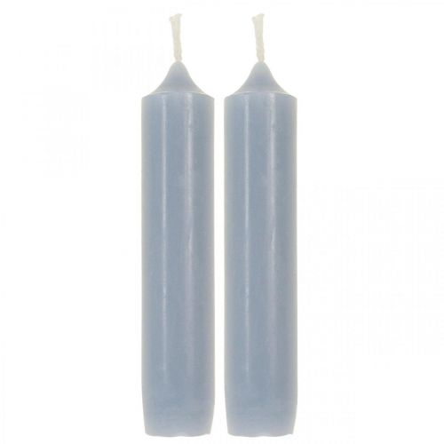 Candele a colonna azzurre, corte, Ø2,2cm, H11cm, 6 pezzi