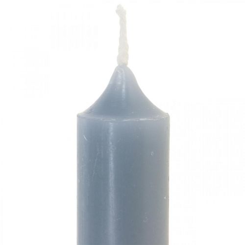 Candele a colonna azzurre, corte, Ø2,2cm, H11cm, 6 pezzi