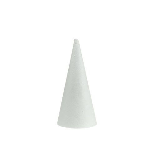 Floristik24 Cono in polistirolo bianco 14cm x 7cm 10pz