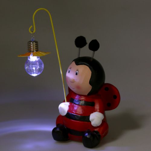 Floristik24 Figura decorativa coccinella con luce H20cm