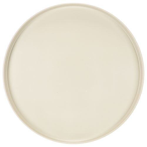 Vassoio decorativo rotondo color crema, 30 cm, con supporto, per la decorazione della tavola. | Floristik24.it