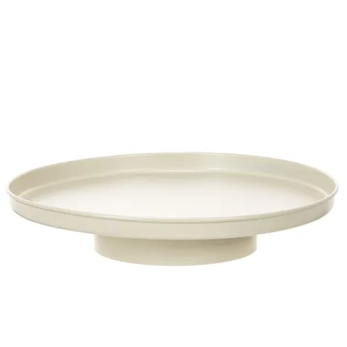 Vassoio decorativo in metallo da 30 cm, sottovaso per piante.
