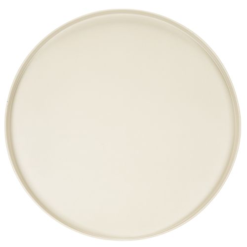 Piatto decorativo rotondo beige con base alta 40 cm | Floristik24.it