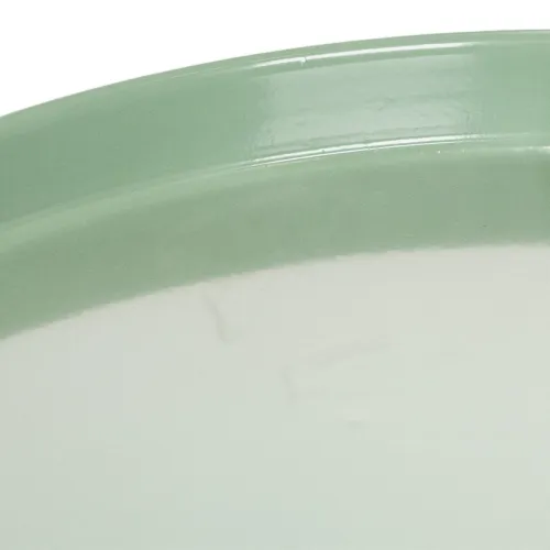 Piatto decorativo rotondo verde con supporto per la tavola, 30 cm | Floristik24.it