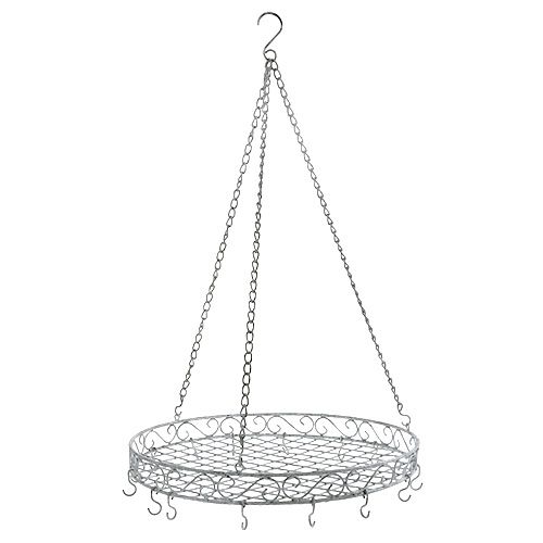 Prodotto Vassoio decorativo con ganci grigio Ø44.5cm