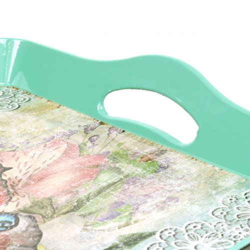 Floristik24 Vassoio Vintage Farfalla 44x30cm