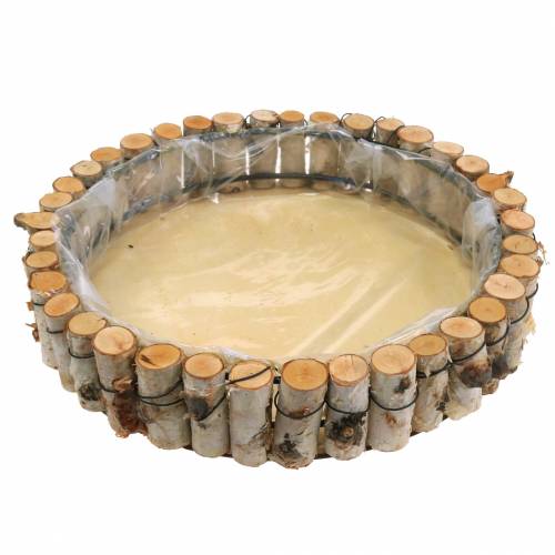 Prodotto Vassoio rotondo per piantare betulla naturale Ø23/31/41 cm set da 3