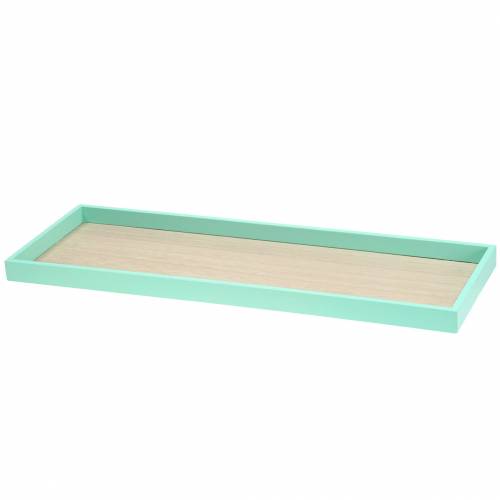 Floristik24 Vassoio in legno verde 49 cm x 16,5 cm