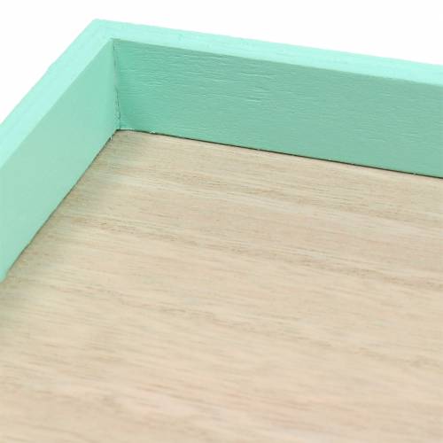 Floristik24 Vassoio in legno verde 49 cm x 16,5 cm