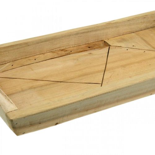 Prodotto Vassoio in legno di paulonia, fioriera con motivo geometrico L45cm H4,5cm