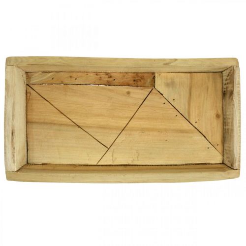 Prodotto Vassoio in legno di paulonia, fioriera con motivo geometrico L45cm H4,5cm