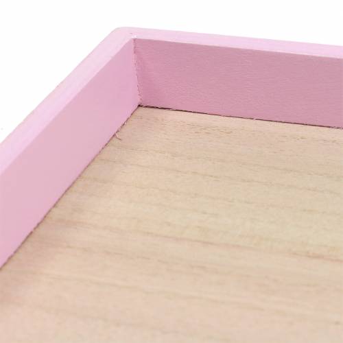 Floristik24 Vassoio in legno rosa 49 cm x 16,5 cm