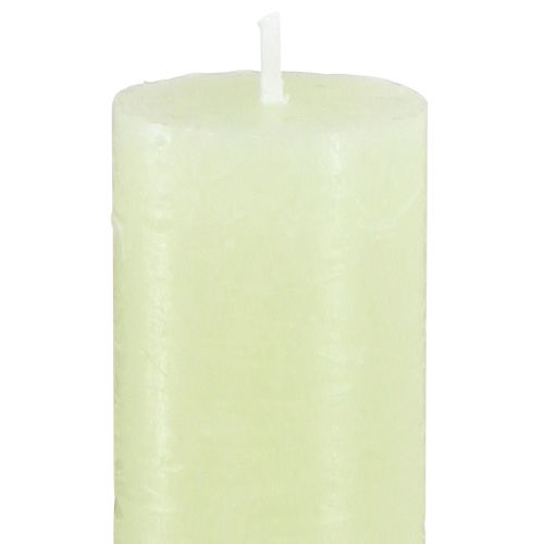 Floristik24 Candele da tavolo candele verde lime tinta unita 34x240mm 4 pz