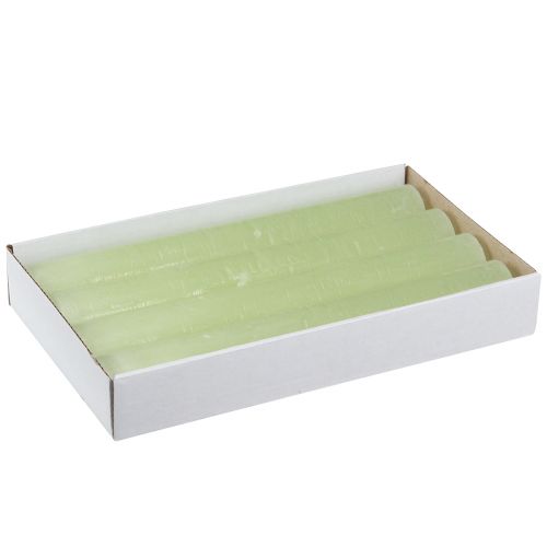 Floristik24 Candele da tavolo candele verde lime tinta unita 34x240mm 4 pz
