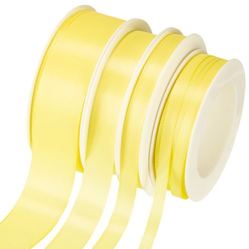 Nastro regalo in taffetà giallo chiaro varie misure 50m