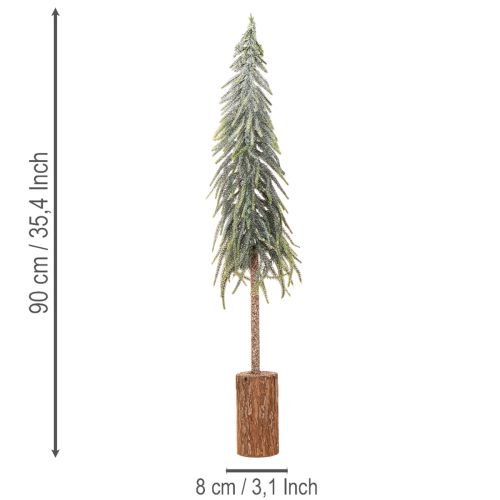 Albero di Natale artificiale con base, effetto brina, come decorazione invernale, 90 cm | Floristik24.it