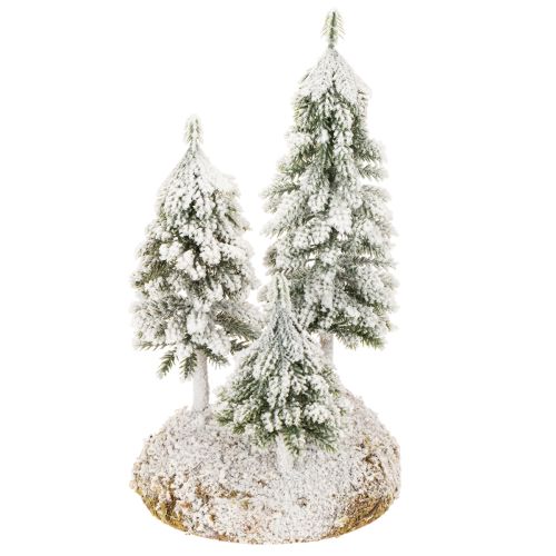 Abeti innevati, paesaggio invernale artificiale per villaggio natalizio e decorazione della tavola, 29 cm acquistare | Floristik24.it