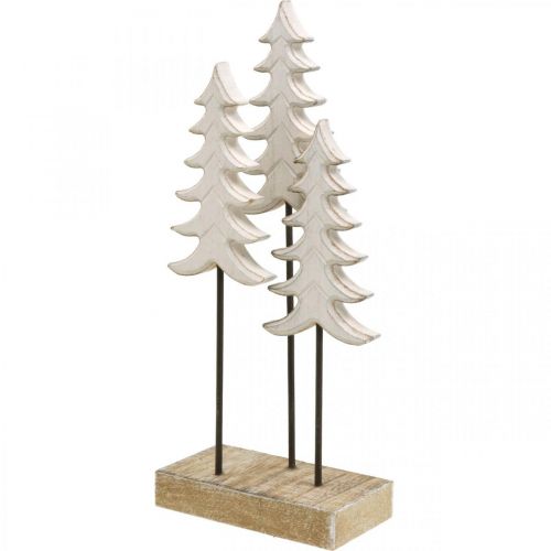 Floristik24 Decorazione natalizia in legno di abete bianco su base H28cm