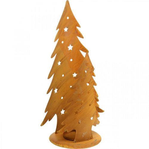 Prodotto Lanterna per alberi di Natale, decorazione in metallo patinato, Natale H46 cm L25,5 cm