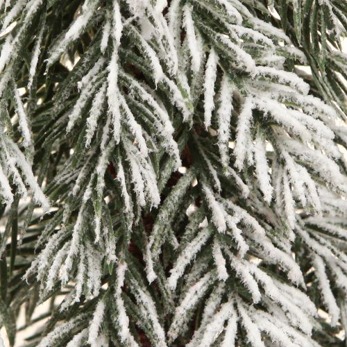 Prodotto Decorazione per albero di Natale verde bianco invernale su base in legno H28cm
