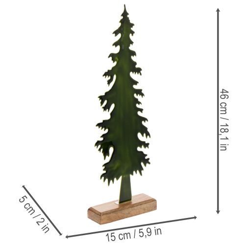 Albero di Natale decorativo su base in legno, decorazione da tavolo, Natale, 46 cm | Floristik24.it