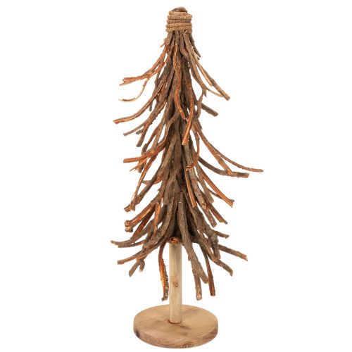 Albero di Natale realizzato con rami di salice su base di legno, 48 cm | Floristik24.it
