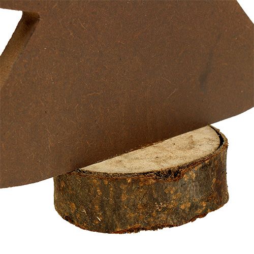 Floristik24 Albero di Natale bianco, legno marrone 21 cm 4 pezzi