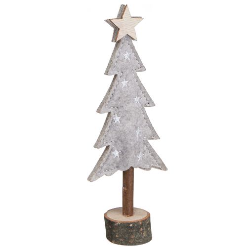 Prodotto Albero di Natale in feltro decorazione con stella crema beige 18 cm 4 pz