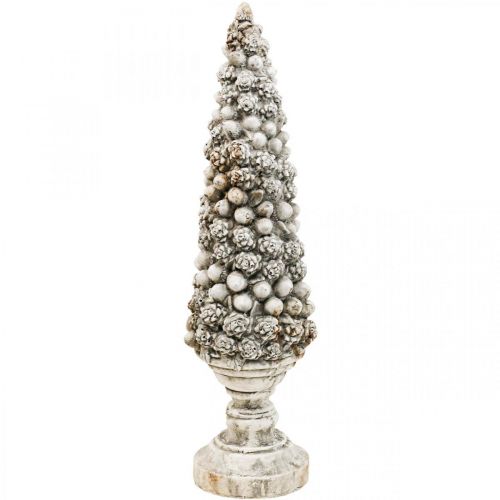 Floristik24 Abete con base Chic Antique deco tree grigio H60cm