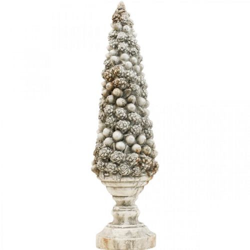 Floristik24 Abete con base Chic Antique deco tree grigio H60cm