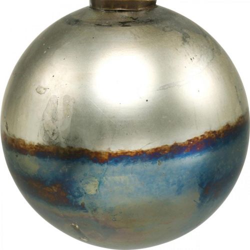Floristik24 Palle di Natale palla di vetro bicolore Ø12cm blu, metallizzata 2 pezzi
