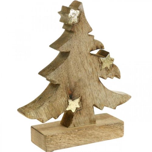 Floristik24 Albero di Natale legno di mango deco naturale Albero di Natale 20 × 18 × 5 cm