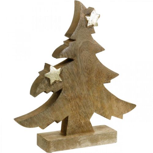 Floristik24 Albero di Natale in legno di mango decorazione da tavola Natale 28 × 26 × 5 cm