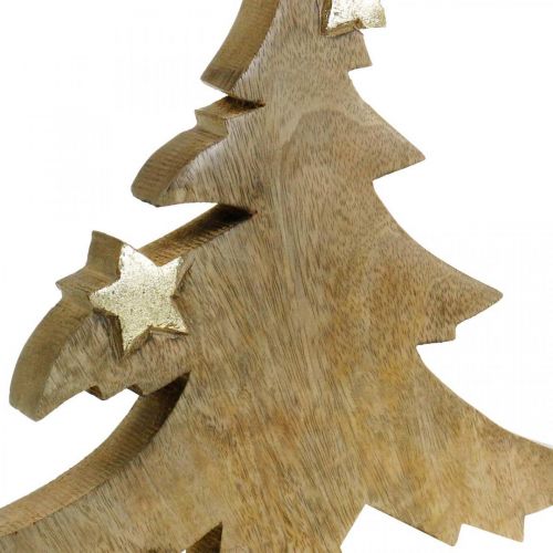 Floristik24 Albero di Natale in legno di mango decorazione da tavola Natale 28 × 26 × 5 cm